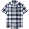 image:imageCOOFANDY Mens Short Sleeve Button Down Shirts Plaid Summer Dress Shirt with Pocket Business Casual Outfits for MenBlack White Plaid