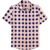 image:imageCOOFANDY Mens Short Sleeve Button Down Shirts Plaid Summer Dress Shirt with Pocket Business Casual Outfits for MenNavy Orange Plaid