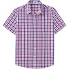 image:imageCOOFANDY Mens Short Sleeve Button Down Shirts Plaid Summer Dress Shirt with Pocket Business Casual Outfits for MenRed Blue Plaid