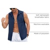 image:imageCOOFANDY Mens Sleeveless Beach Shirts Summer Button Up Tank Tops Casual Textured Tank ShirtBlue Violet