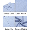 image:imageCOOFANDY Mens Sleeveless Beach Shirts Summer Button Up Tank Tops Casual Textured Tank ShirtLight Blue