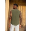 image:imageCOOFANDY Mens Sleeveless Summer Shirts Beach Tank Tops Button Up Textured Tank Shirt for VacationArmy Green