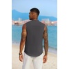 image:imageCOOFANDY Mens Sleeveless Summer Shirts Beach Tank Tops Button Up Textured Tank Shirt for VacationDark Grey