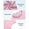 image:imageCOOFANDY Mens Sleeveless Summer Shirts Beach Tank Tops Button Up Textured Tank Shirt for VacationPink