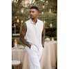 image:imageCOOFANDY Mens Sleeveless Summer Shirts Beach Tank Tops Button Up Textured Tank Shirt for VacationWhite