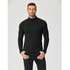 image:imageCOOFANDY Mens Slim Fit Mock Turtleneck T Shirt Casual Basic Knitted Long Sleeve Pullover SweaterBlack