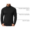 image:imageCOOFANDY Mens Slim Fit Mock Turtleneck T Shirt Casual Basic Knitted Long Sleeve Pullover SweaterBlack