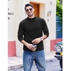 image:imageCOOFANDY Mens Slim Fit Mock Turtleneck T Shirt Casual Basic Knitted Long Sleeve Pullover SweaterBlack