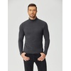 image:imageCOOFANDY Mens Slim Fit Mock Turtleneck T Shirt Casual Basic Knitted Long Sleeve Pullover SweaterDark Grey