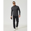 image:imageCOOFANDY Mens Slim Fit Mock Turtleneck T Shirt Casual Basic Knitted Long Sleeve Pullover SweaterDark Grey
