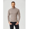 image:imageCOOFANDY Mens Slim Fit Mock Turtleneck T Shirt Casual Basic Knitted Long Sleeve Pullover SweaterKhaki