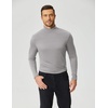 image:imageCOOFANDY Mens Slim Fit Mock Turtleneck T Shirt Casual Basic Knitted Long Sleeve Pullover SweaterLight Gray