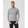 image:imageCOOFANDY Mens Slim Fit Mock Turtleneck T Shirt Casual Basic Knitted Long Sleeve Pullover SweaterLight Gray