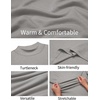 image:imageCOOFANDY Mens Slim Fit Mock Turtleneck T Shirt Casual Basic Knitted Long Sleeve Pullover SweaterLight Gray