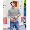 image:imageCOOFANDY Mens Slim Fit Mock Turtleneck T Shirt Casual Basic Knitted Long Sleeve Pullover SweaterLight Gray