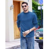 image:imageCOOFANDY Mens Slim Fit Mock Turtleneck T Shirt Casual Basic Knitted Long Sleeve Pullover SweaterNavy