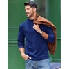 image:imageCOOFANDY Mens Slim Fit Mock Turtleneck T Shirt Casual Basic Knitted Long Sleeve Pullover SweaterNavy