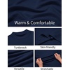 image:imageCOOFANDY Mens Slim Fit Mock Turtleneck T Shirt Casual Basic Knitted Long Sleeve Pullover SweaterNavy Blue