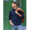 image:imageCOOFANDY Mens Slim Fit Mock Turtleneck T Shirt Casual Basic Knitted Long Sleeve Pullover SweaterNavy Blue