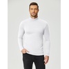 image:imageCOOFANDY Mens Slim Fit Mock Turtleneck T Shirt Casual Basic Knitted Long Sleeve Pullover SweaterWhite