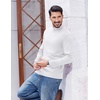 image:imageCOOFANDY Mens Slim Fit Mock Turtleneck T Shirt Casual Basic Knitted Long Sleeve Pullover SweaterWhite