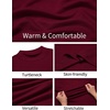 image:imageCOOFANDY Mens Slim Fit Mock Turtleneck T Shirt Casual Basic Knitted Long Sleeve Pullover SweaterWine Red