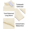 image:imageCOOFANDY Mens Slim Fit Turtleneck Sweater Casual Knitted Twisted Pullover Solid SweatersApricot