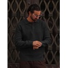 image:imageCOOFANDY Mens Sweater Long Sleeve Knitted Polo Textured Casual Pullover  Polo Collar Long Sleeve V Neck Cable Knit Texture SoftStretchWarm Regular Fit Fall ClothingBlack