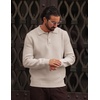 image:imageCOOFANDY Mens Sweater Long Sleeve Knitted Polo Textured Casual Pullover  Polo Collar Long Sleeve V Neck Cable Knit Texture SoftStretchWarm Regular Fit Fall ClothingKhaki