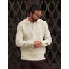 image:imageCOOFANDY Mens Sweater Long Sleeve Knitted Polo Textured Casual Pullover  Polo Collar Long Sleeve V Neck Cable Knit Texture SoftStretchWarm Regular Fit Fall ClothingLight Khaki