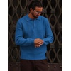 image:imageCOOFANDY Mens Sweater Long Sleeve Knitted Polo Textured Casual Pullover  Polo Collar Long Sleeve V Neck Cable Knit Texture SoftStretchWarm Regular Fit Fall ClothingDeep Blue