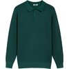 image:imageCOOFANDY Mens Sweater Long Sleeve Knitted Polo Textured Casual Pullover  Polo Collar Long Sleeve V Neck Cable Knit Texture SoftStretchWarm Regular Fit Fall ClothingGreen