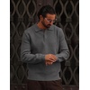 image:imageCOOFANDY Mens Sweater Long Sleeve Knitted Polo Textured Casual Pullover  Polo Collar Long Sleeve V Neck Cable Knit Texture SoftStretchWarm Regular Fit Fall ClothingDark Grey