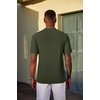 image:imageCOOFANDY Mens TShirt Short Sleeve Crew Neck Textured Shirts Classic Knit Pullover TeesArmy Green