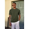 image:imageCOOFANDY Mens TShirt Short Sleeve Crew Neck Textured Shirts Classic Knit Pullover TeesArmy Green