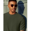 image:imageCOOFANDY Mens TShirt Short Sleeve Crew Neck Textured Shirts Classic Knit Pullover TeesArmy Green