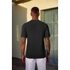 image:imageCOOFANDY Mens TShirt Short Sleeve Crew Neck Textured Shirts Classic Knit Pullover TeesBlack