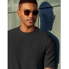 image:imageCOOFANDY Mens TShirt Short Sleeve Crew Neck Textured Shirts Classic Knit Pullover TeesBlack