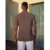 image:imageCOOFANDY Mens TShirt Short Sleeve Crew Neck Textured Shirts Classic Knit Pullover TeesBrown