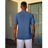 image:imageCOOFANDY Mens TShirt Short Sleeve Crew Neck Textured Shirts Classic Knit Pullover TeesCaptains Blue