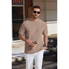 image:imageCOOFANDY Mens TShirt Short Sleeve Crew Neck Textured Shirts Classic Knit Pullover TeesKhaki