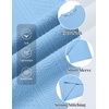 image:imageCOOFANDY Mens TShirt Short Sleeve Crew Neck Textured Shirts Classic Knit Pullover TeesLight Blue