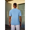 image:imageCOOFANDY Mens TShirt Short Sleeve Crew Neck Textured Shirts Classic Knit Pullover TeesLight Blue