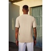 image:imageCOOFANDY Mens TShirt Short Sleeve Crew Neck Textured Shirts Classic Knit Pullover TeesLight Khaki