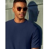 image:imageCOOFANDY Mens TShirt Short Sleeve Crew Neck Textured Shirts Classic Knit Pullover TeesNavy Blue