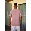 image:imageCOOFANDY Mens TShirt Short Sleeve Crew Neck Textured Shirts Classic Knit Pullover TeesPink