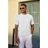 image:imageCOOFANDY Mens TShirt Short Sleeve Crew Neck Textured Shirts Classic Knit Pullover TeesWhite