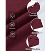 image:imageCOOFANDY Mens TShirt Short Sleeve Crew Neck Textured Shirts Classic Knit Pullover TeesWine Red
