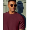 image:imageCOOFANDY Mens TShirt Short Sleeve Crew Neck Textured Shirts Classic Knit Pullover TeesWine Red