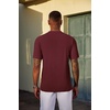 image:imageCOOFANDY Mens TShirt Short Sleeve Crew Neck Textured Shirts Classic Knit Pullover TeesWine Red